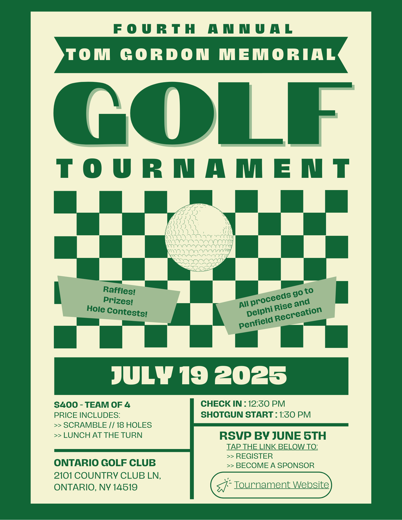4th Annual Tom Gordon Memorial Golf Tournament